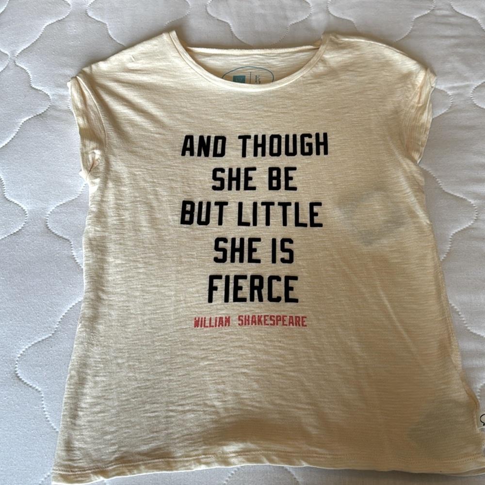 NWT: Gap kids’ muscle tee with Shakespeare quote, girls’ XL